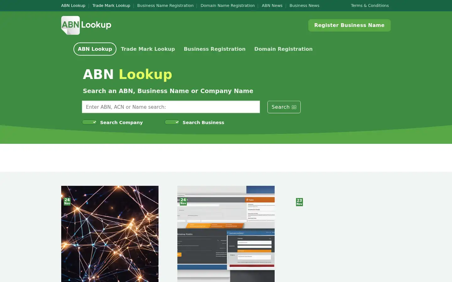 Screenshot of reg.com.au