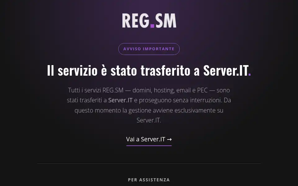 Screenshot of reg.sm