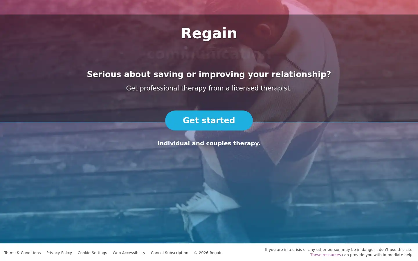 Screenshot of regain.us