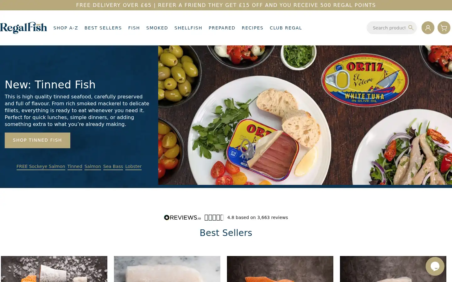 Screenshot of regalfish.co.uk