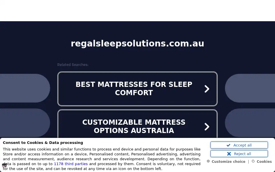 Screenshot of regalsleepsolutions.com.au