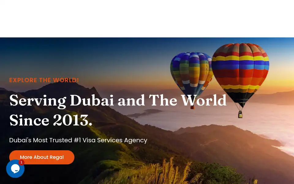 Screenshot of regaltoursuae.com