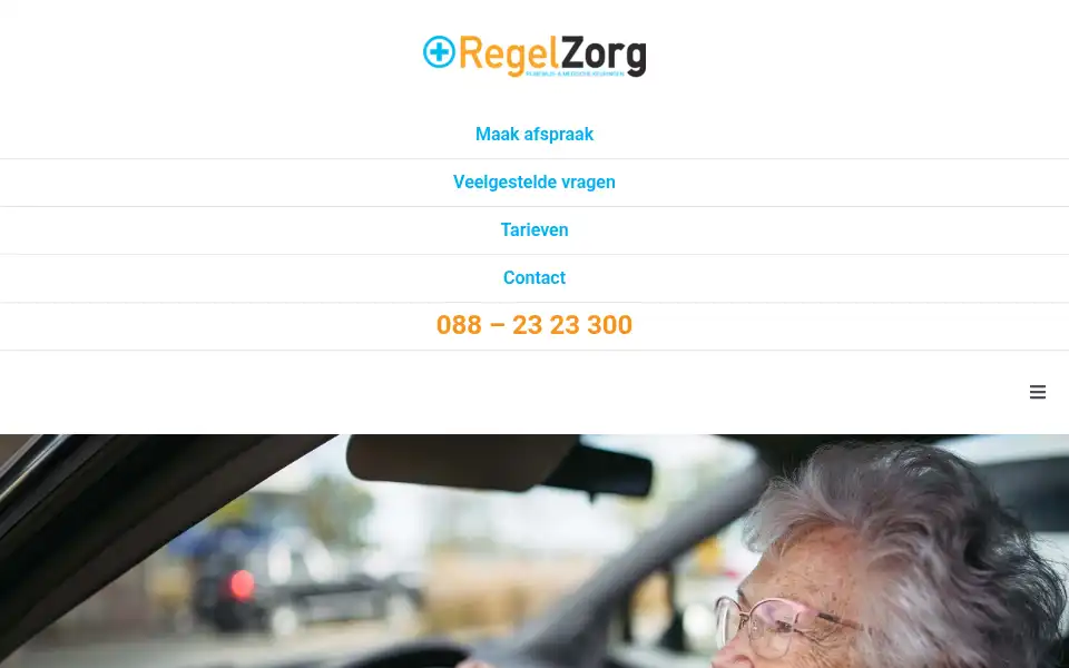 Screenshot of regelzorg.nl