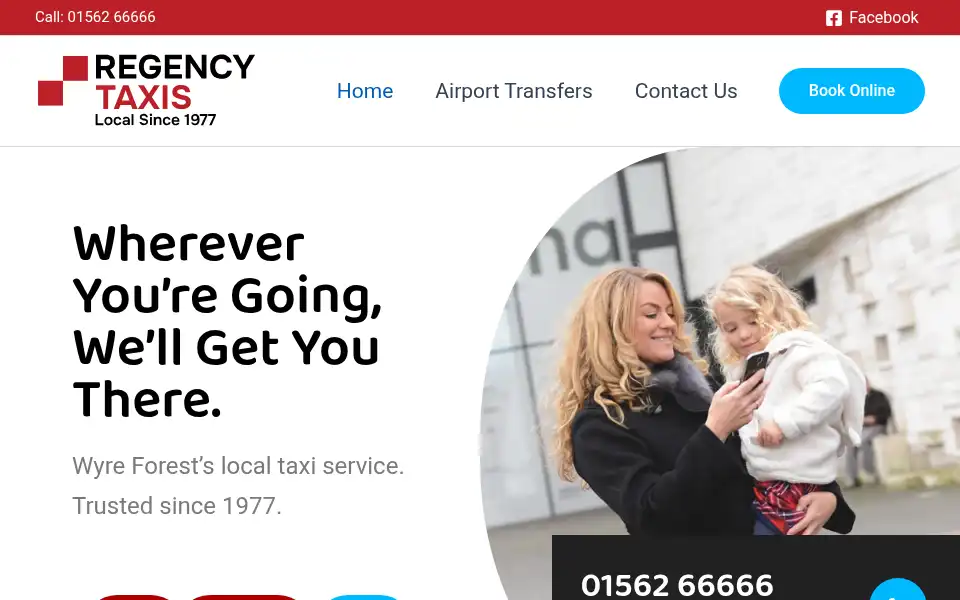 Screenshot of regencytaxis.co.uk
