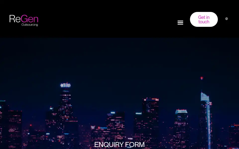 Screenshot of regenoutsourcing.com