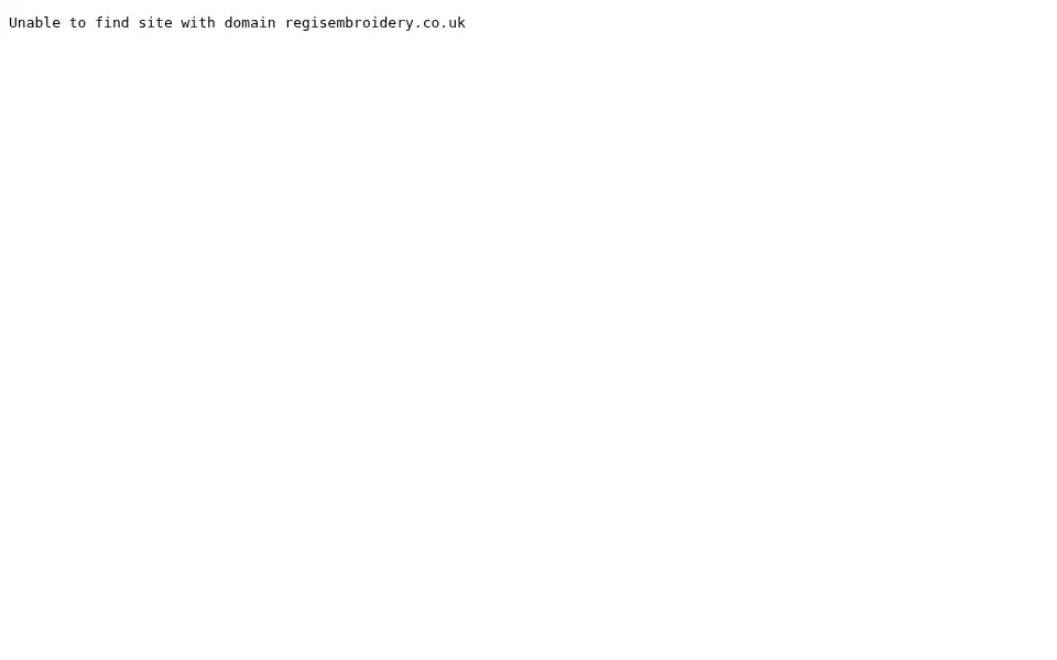 Screenshot of regisembroidery.co.uk