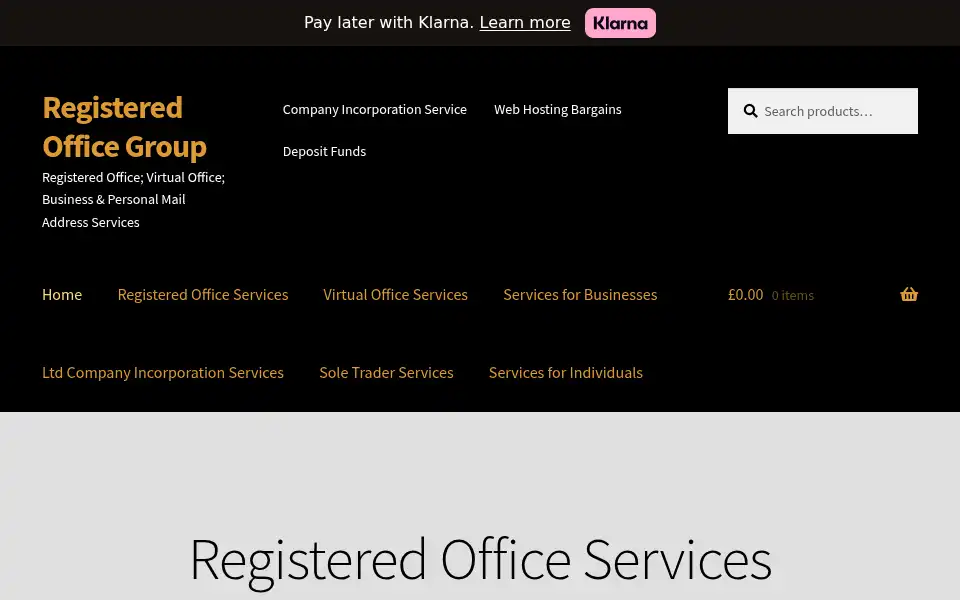 Screenshot of registeredofficegroup.uk