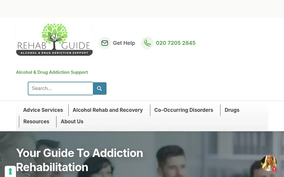 Screenshot of rehabguide.co.uk