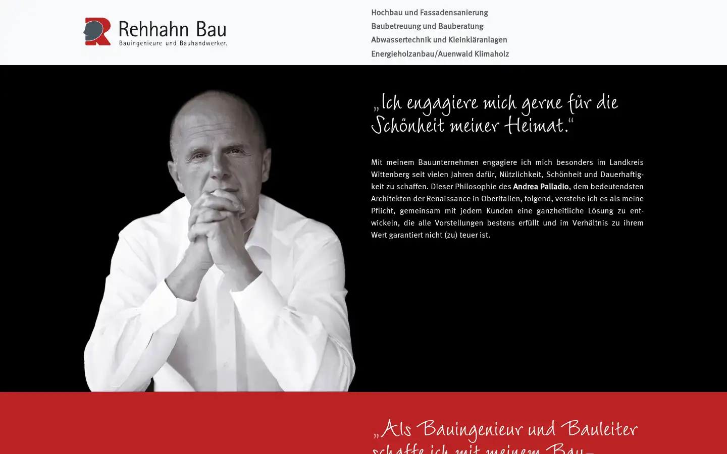 Screenshot of rehhahn-bau.de