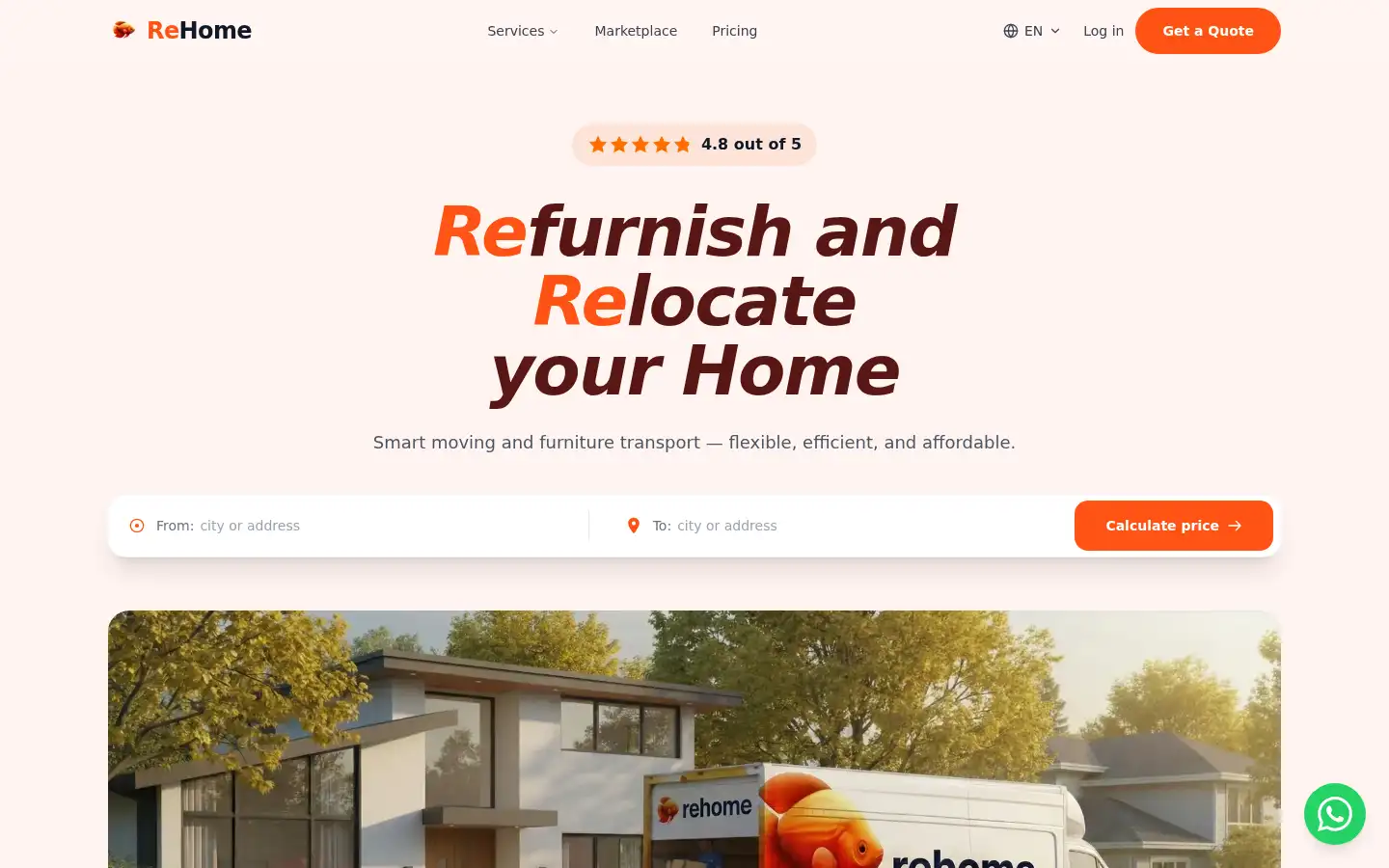 Screenshot of rehomebv.com