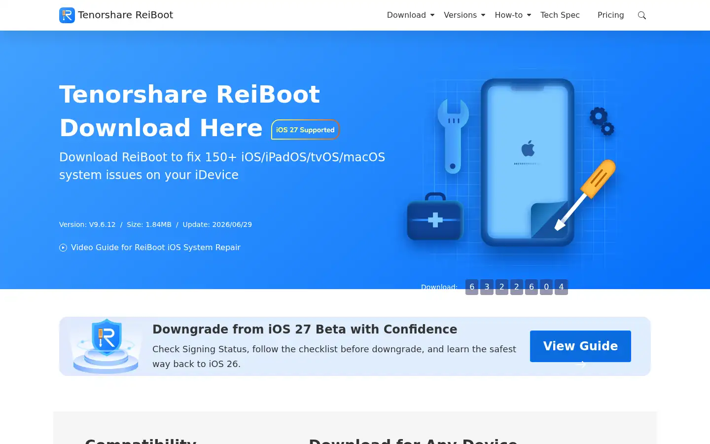 Screenshot of reiboot.com
