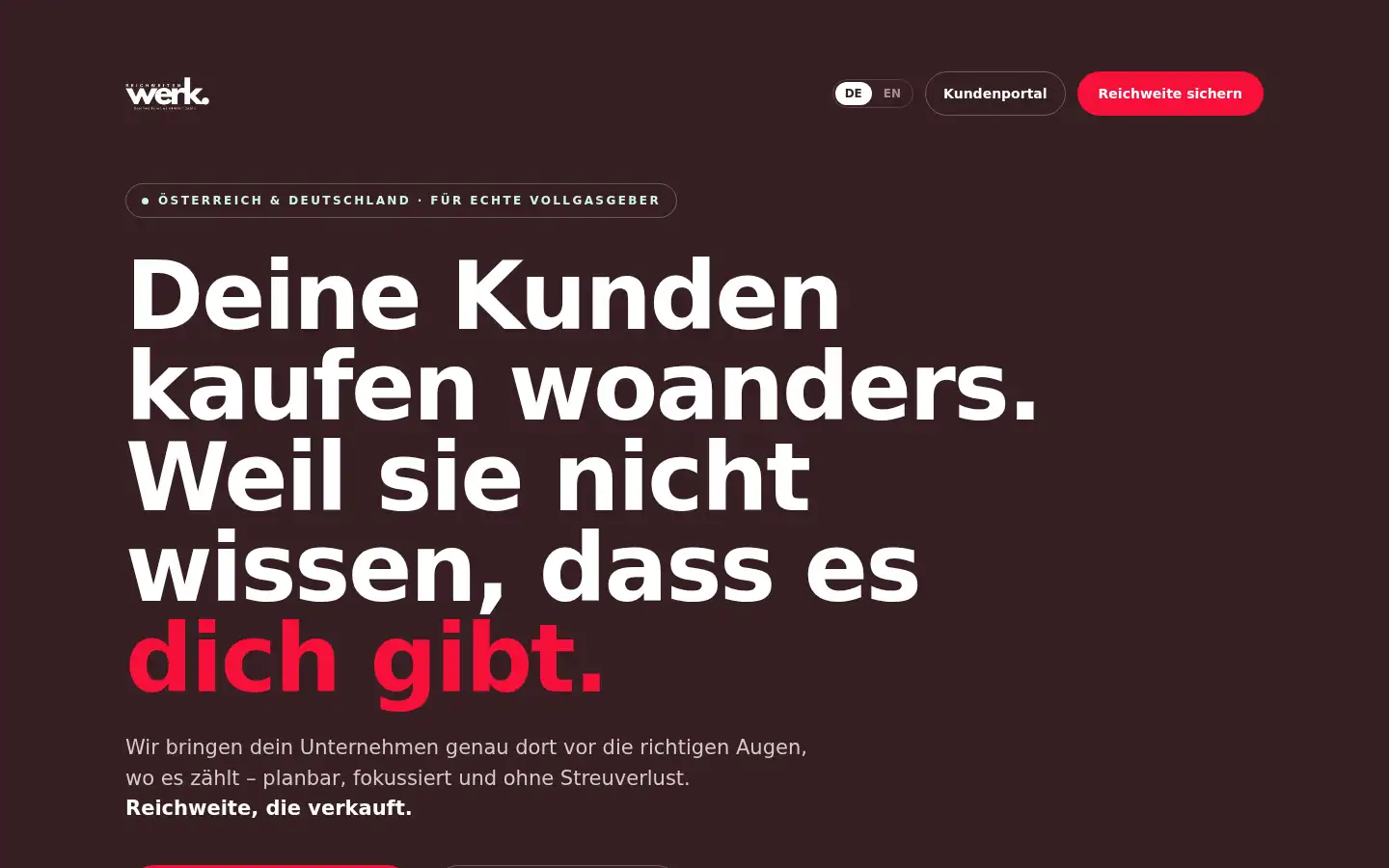 Screenshot of reichweitenwerk.at