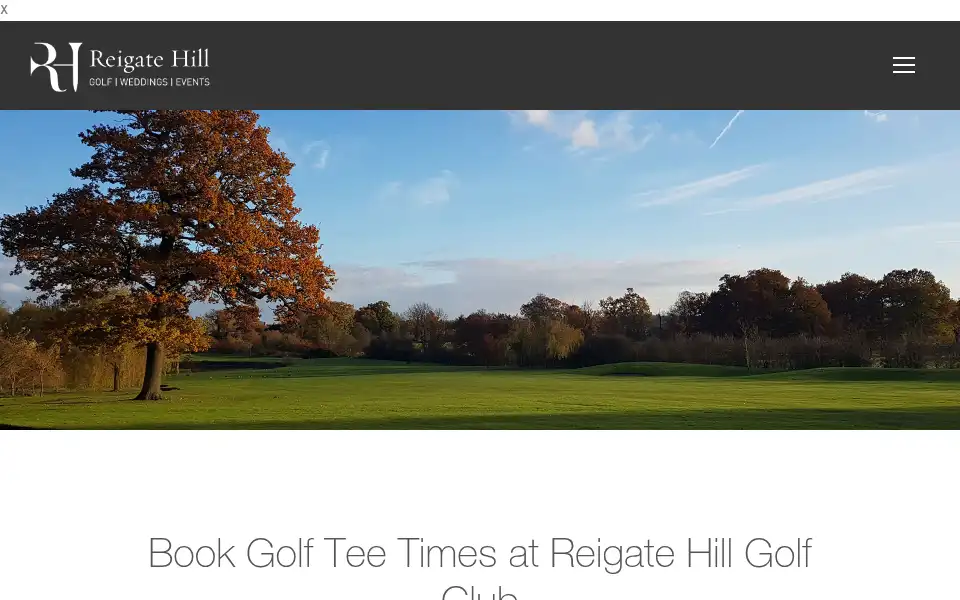 Screenshot of reigatehillgolfclub.co.uk