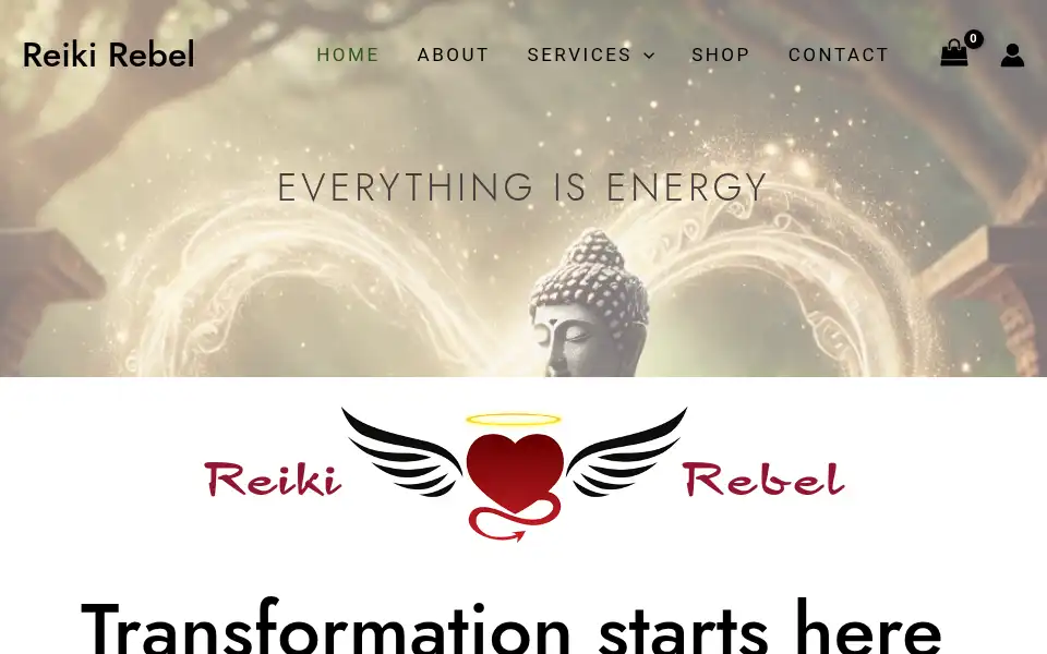 Screenshot of reiki-rebel.com
