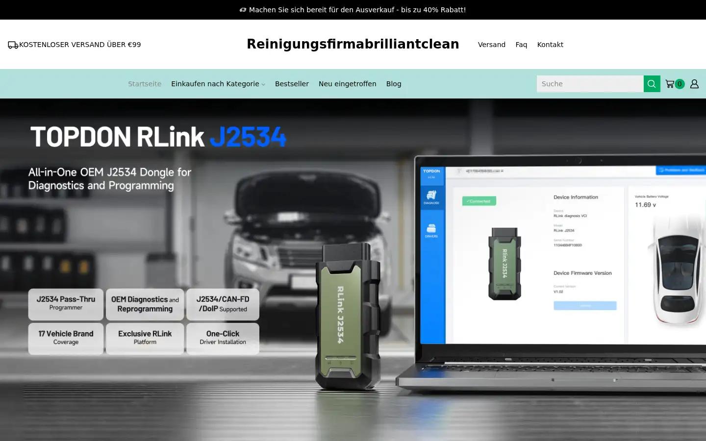 Screenshot of reinigungsfirmabrilliantclean.de
