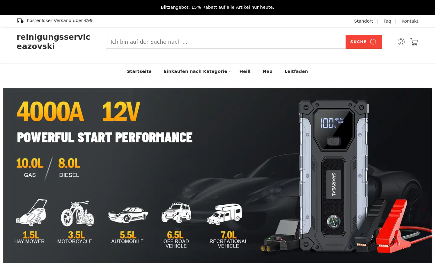 Screenshot of reinigungsserviceazovski.de