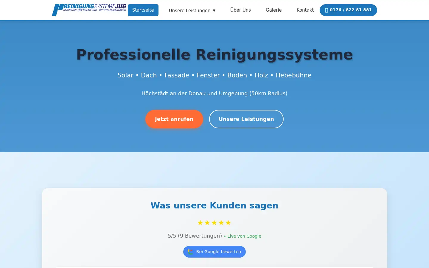 Screenshot of reinigungsystemejug.de