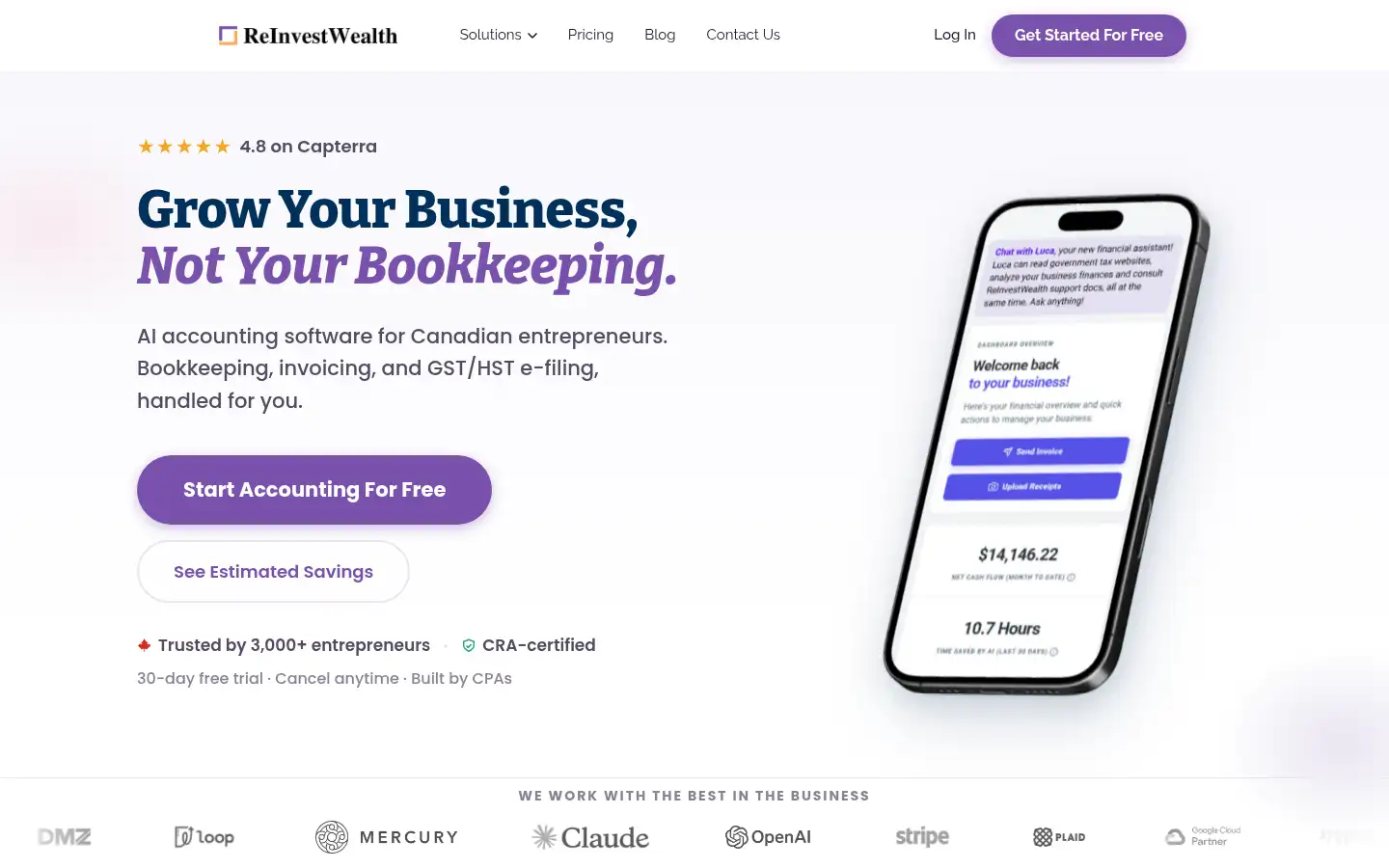 Screenshot of reinvestwealth.com