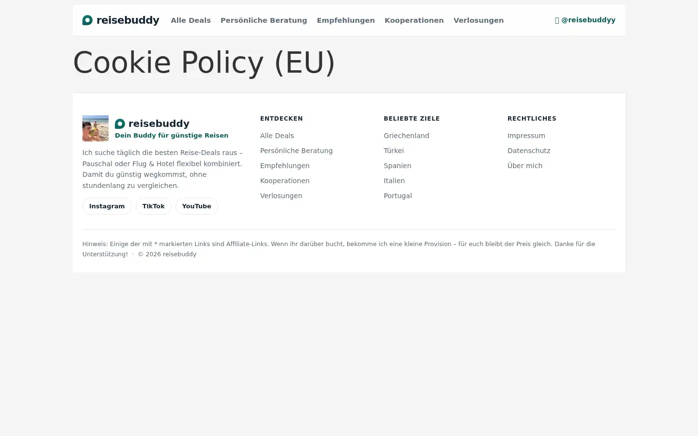 Screenshot of reisebuddy.net