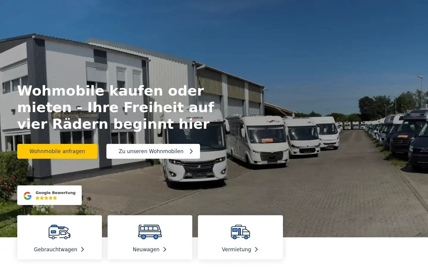 Screenshot of reisemobile-schwarzenbek.de