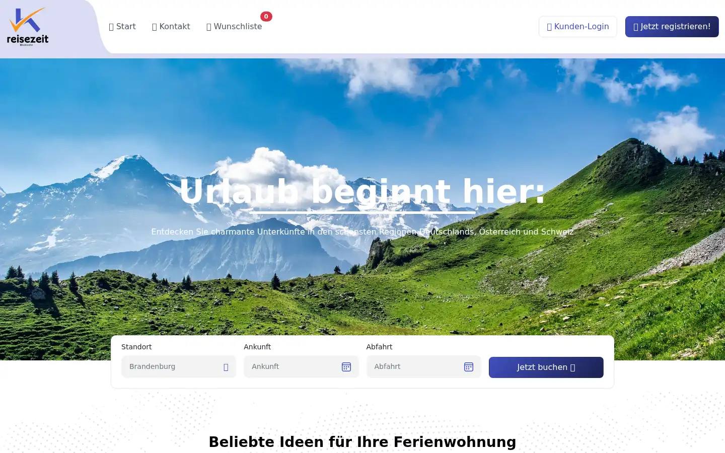 Screenshot of reisezeit-momente.com