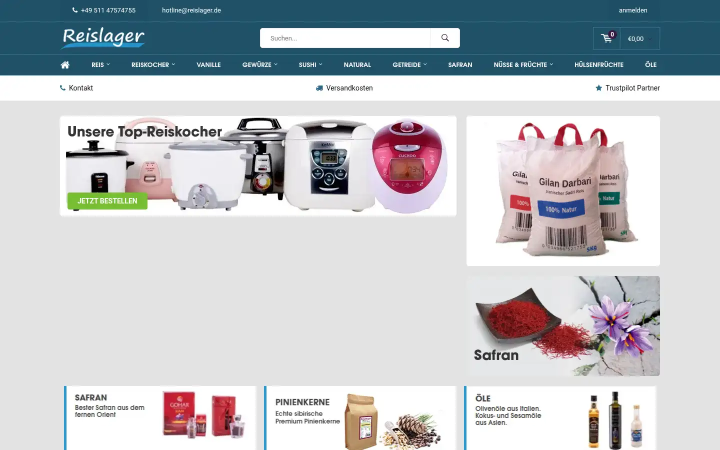 Screenshot of reislager.de