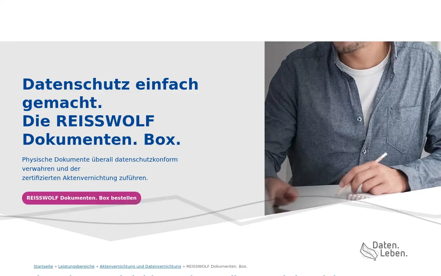 Screenshot of reisswolf.com