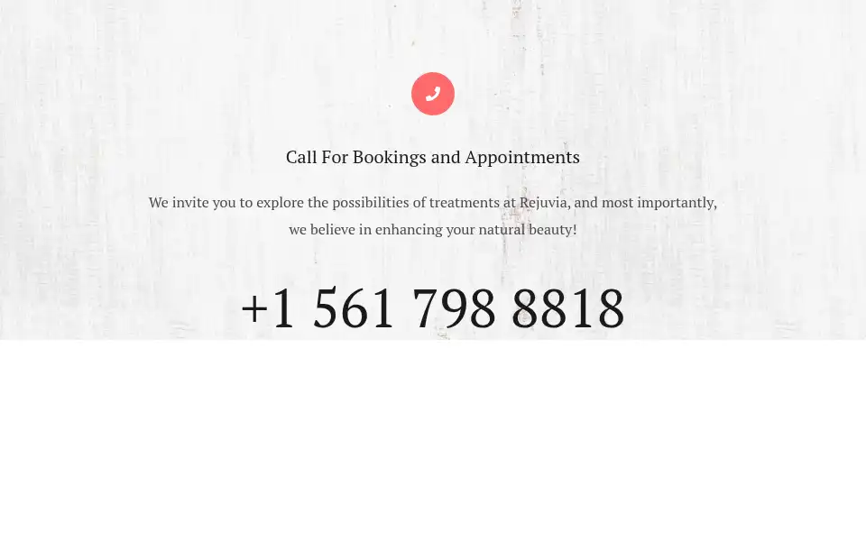 Screenshot of rejuvia.com