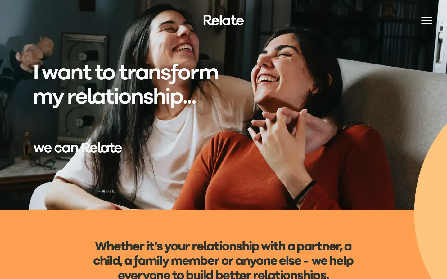 Screenshot of relate.org.uk