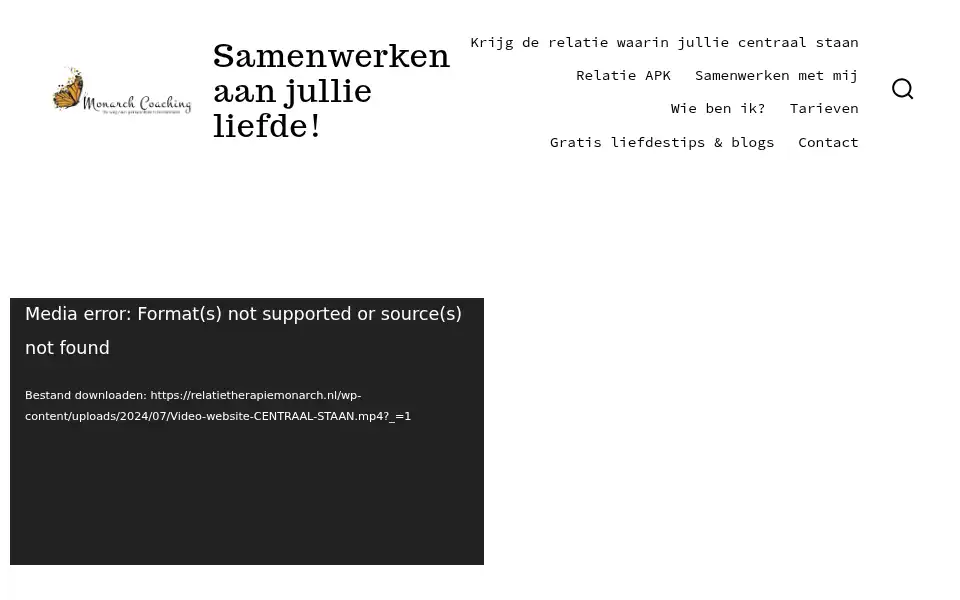 Screenshot of relatietherapiemonarch.nl