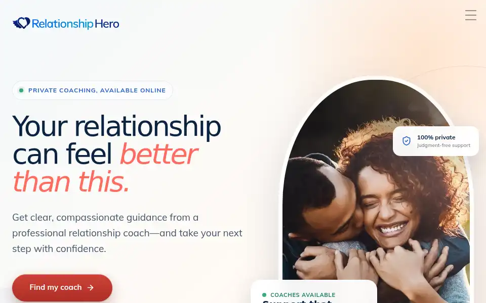 Screenshot of relationshiphero.com