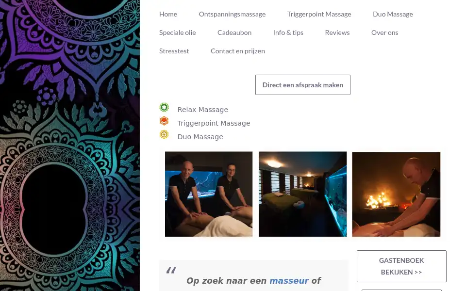 Screenshot of relaxmassageeindhoven.nl