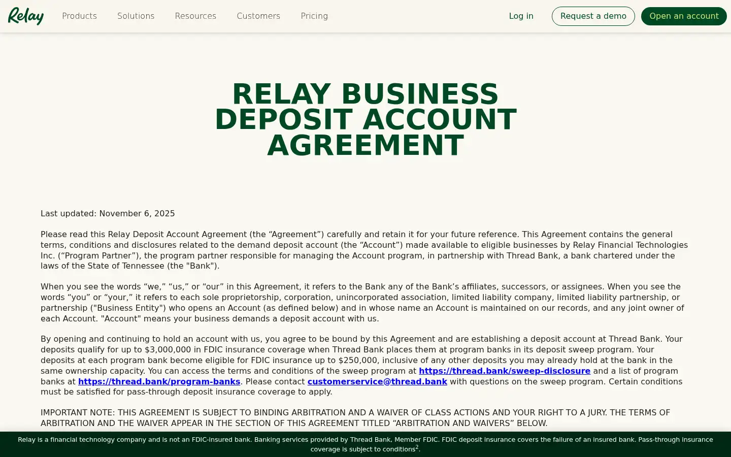 Screenshot of relayfi.com