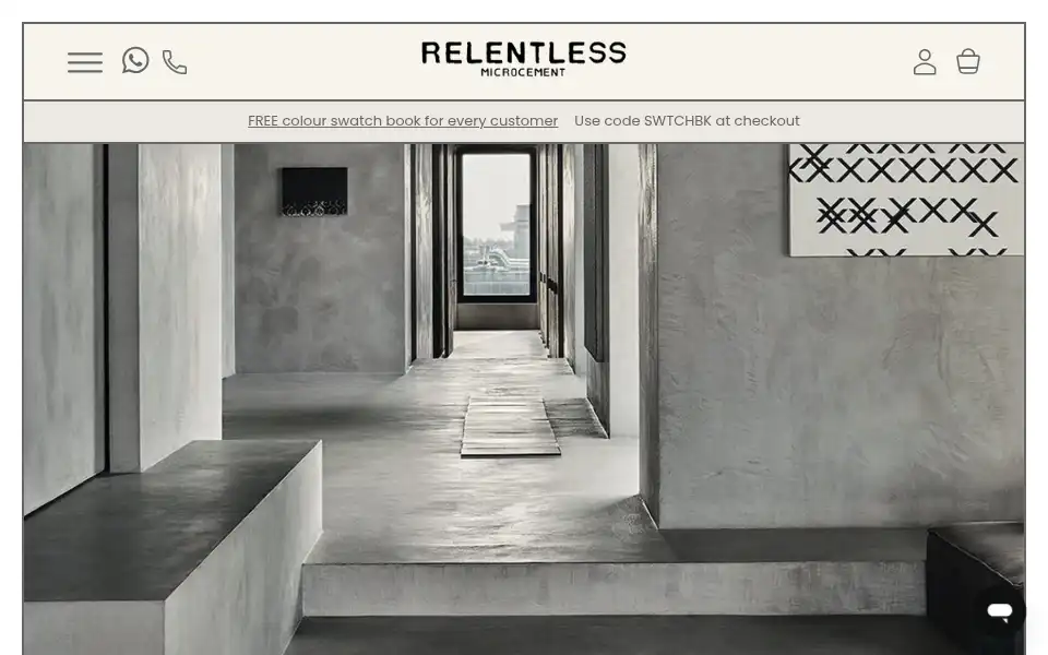 Screenshot of relentlessmicrocement.com