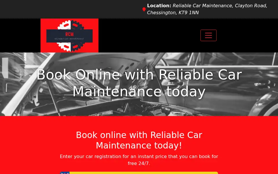 Screenshot of reliablecarmaintenance.co.uk