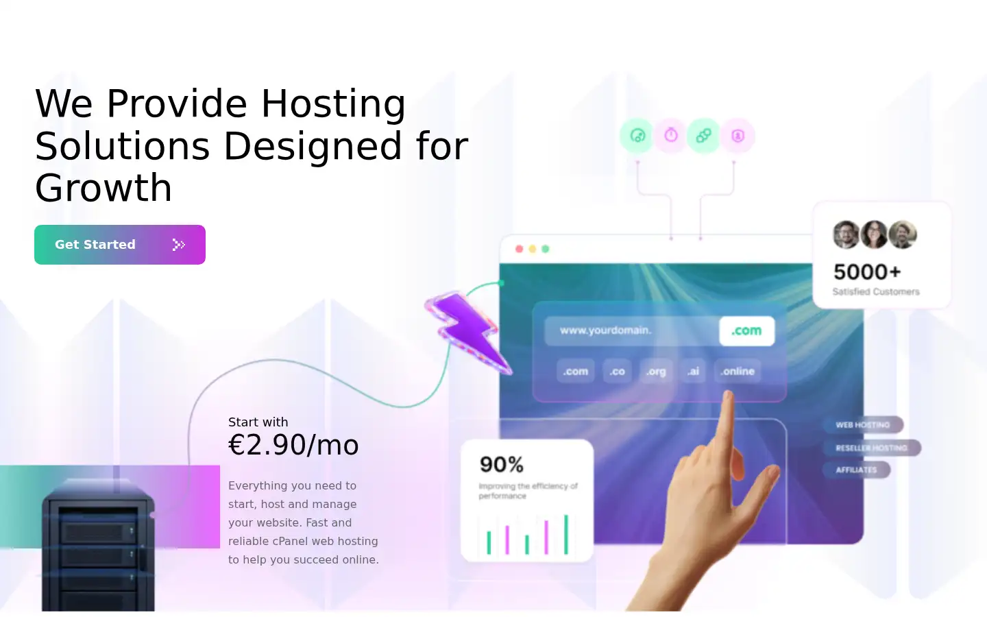 Screenshot of reliablehost.net