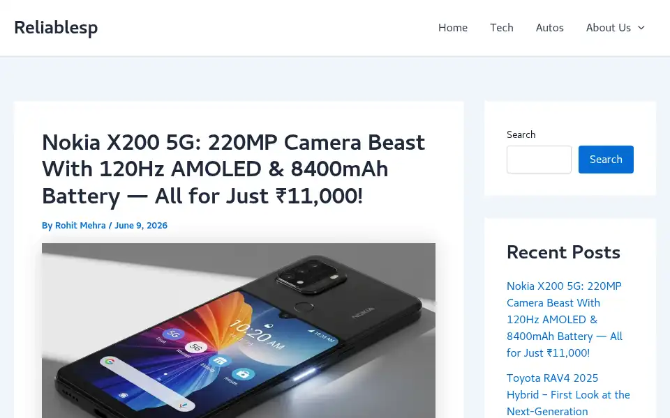 Screenshot of reliablesp.in