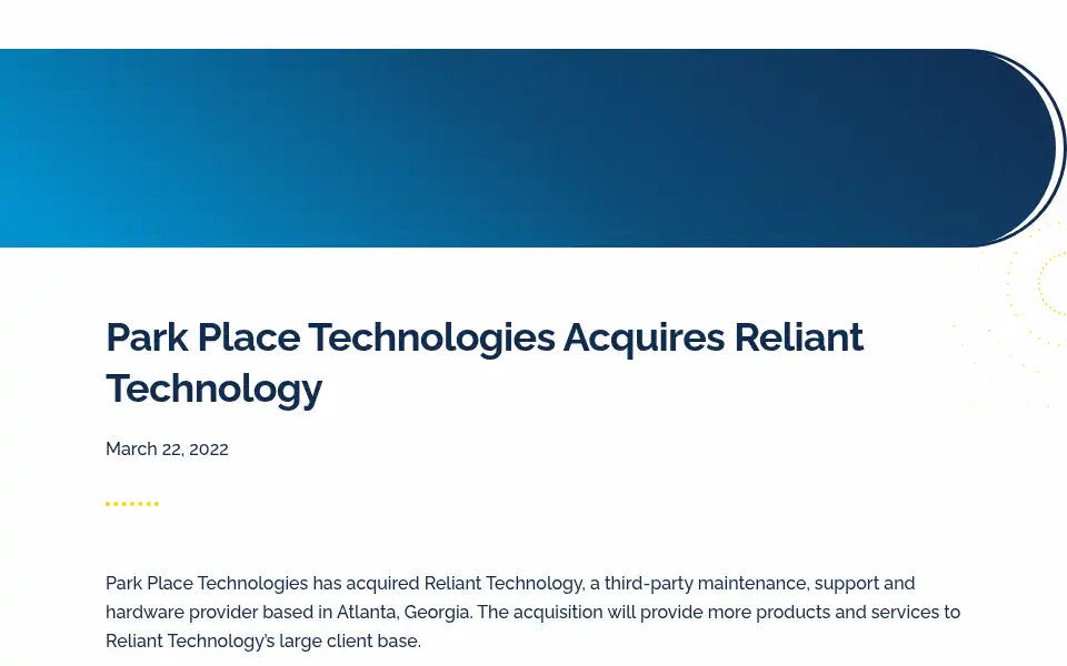 Screenshot of reliant-technology.com