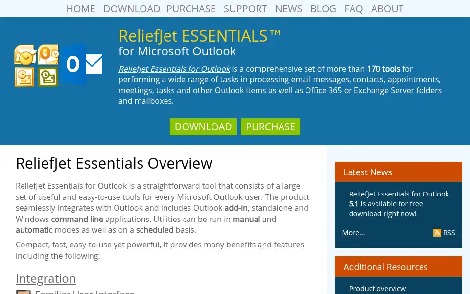 Screenshot of reliefjet.com