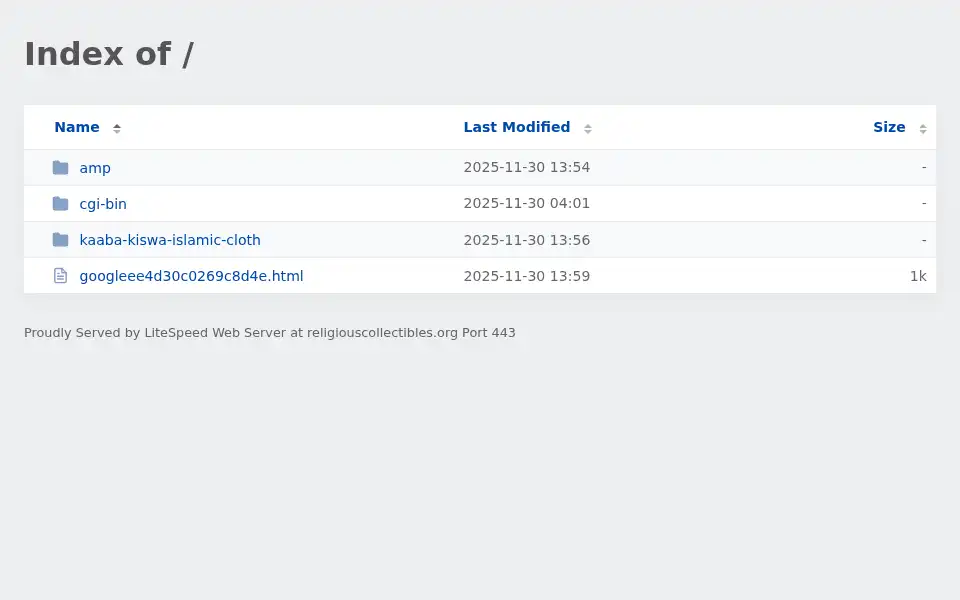 Screenshot of religiouscollectibles.org