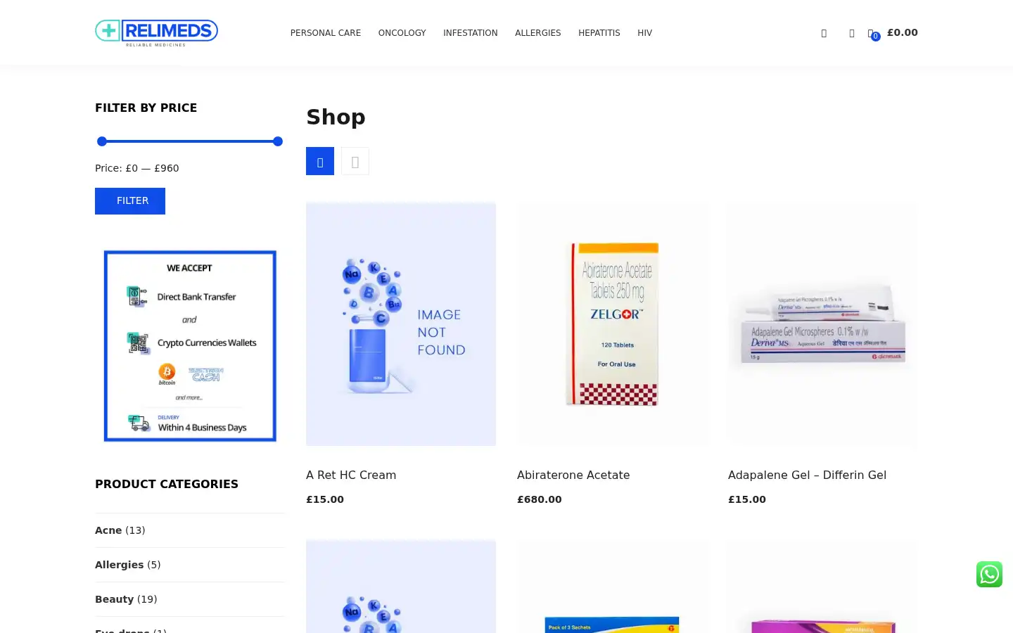 Screenshot of relimeds.com