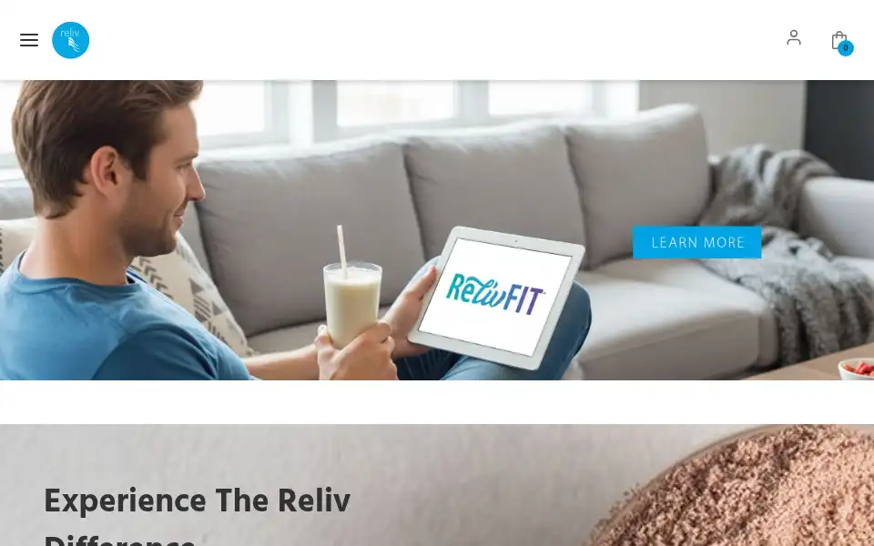 Screenshot of reliv.com