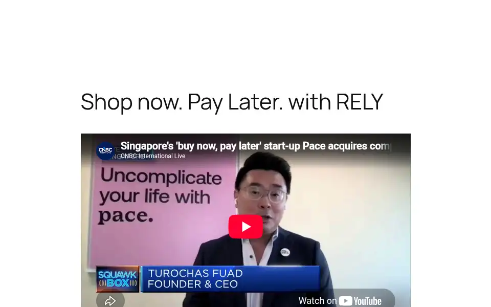 Screenshot of rely.sg