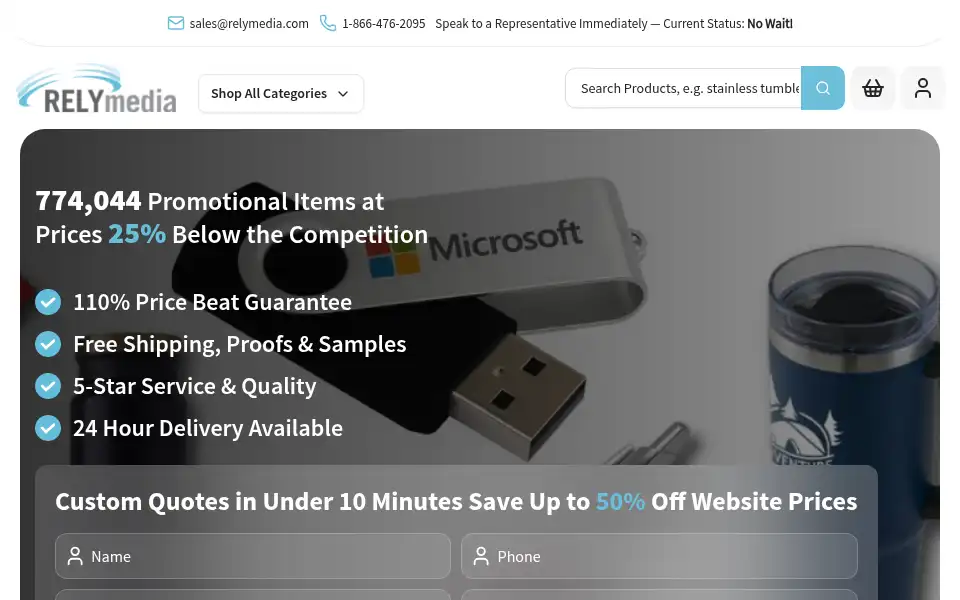 Screenshot of relymedia.com