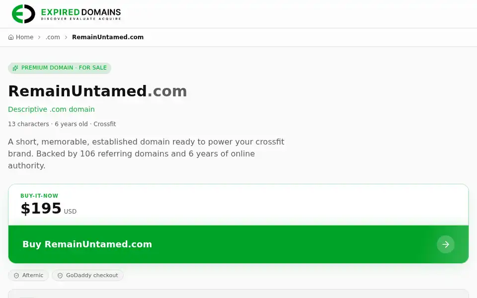 Screenshot of remainuntamed.com