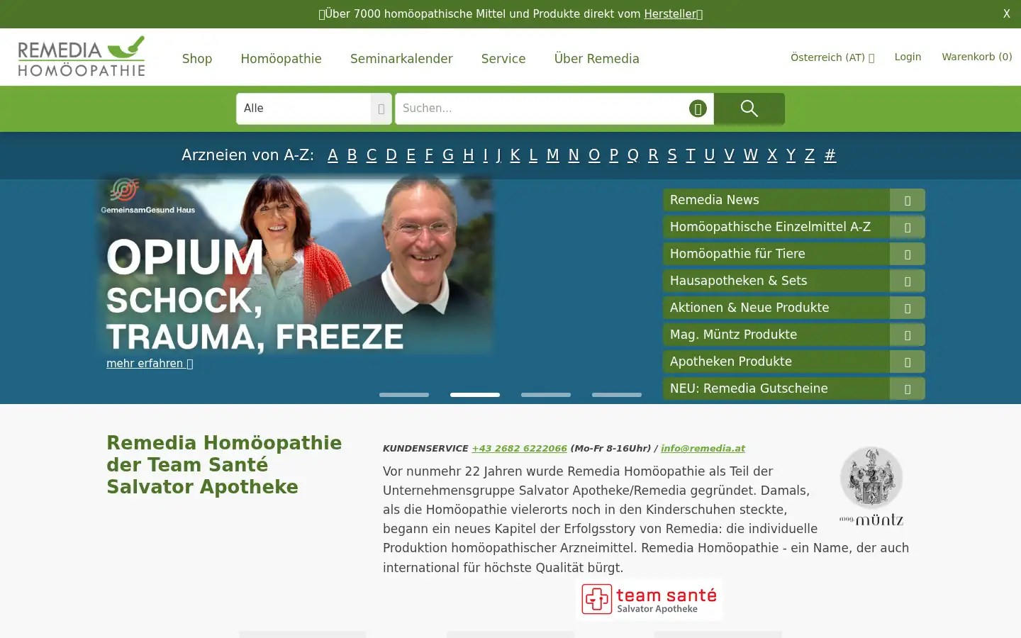 Screenshot of remedia.at