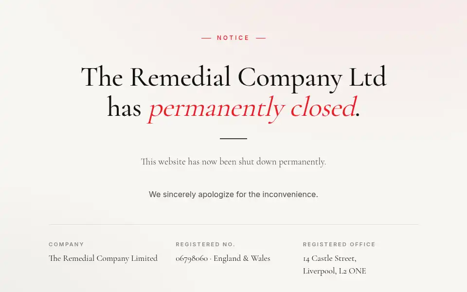 Screenshot of remedialco.co.uk