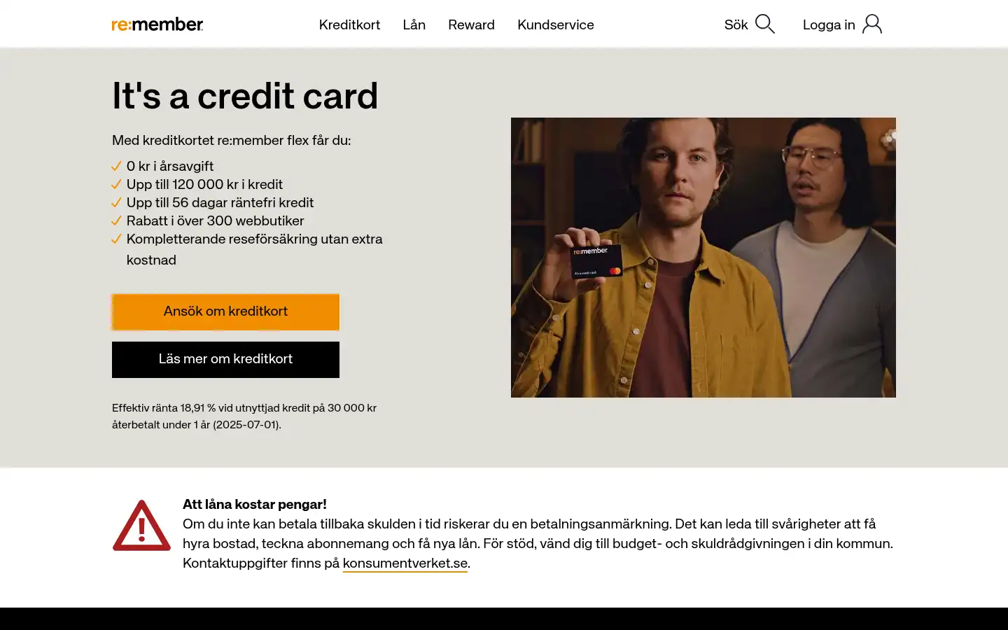 Screenshot of remember.se