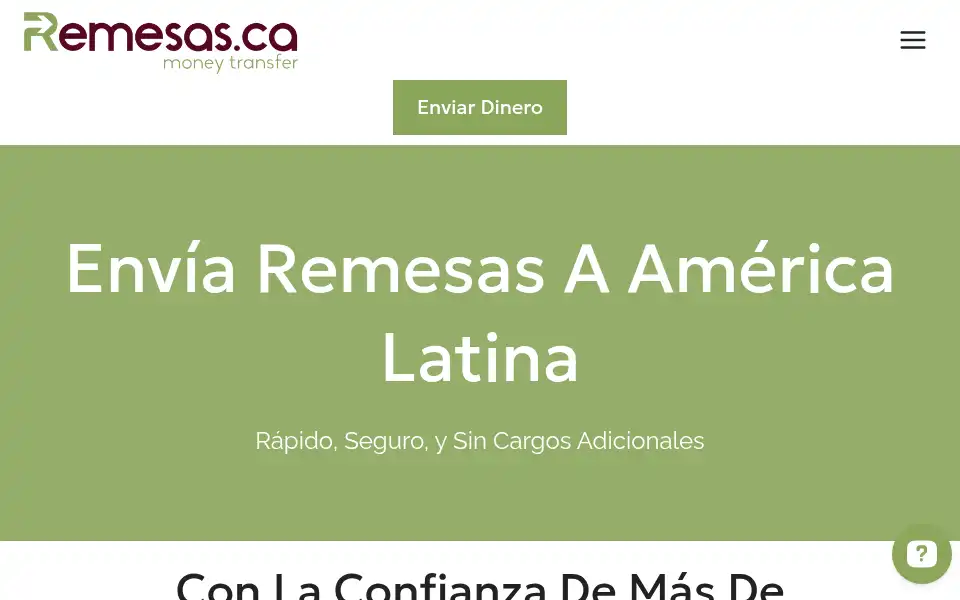 Screenshot of remesas.ca