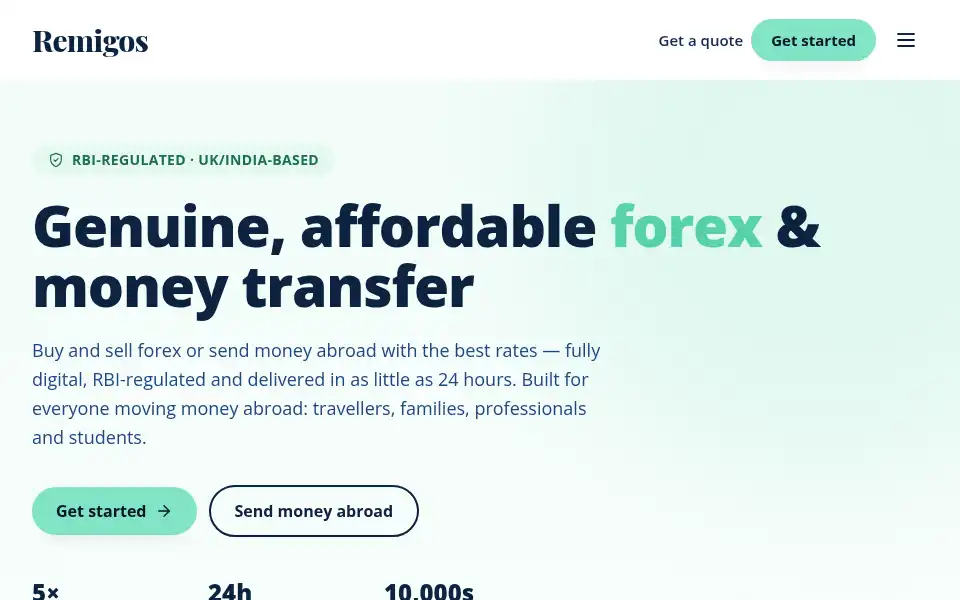 Screenshot of remigos.com